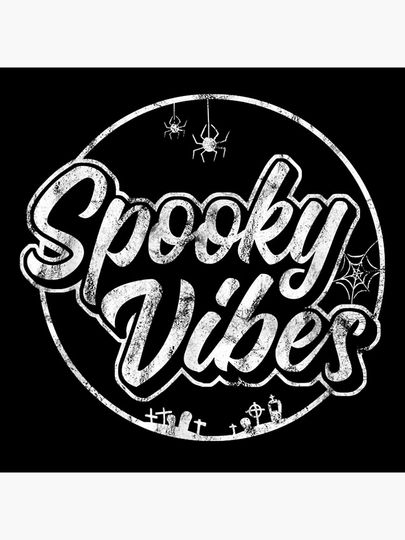 Retro Spooky Vibes Halloween Poster