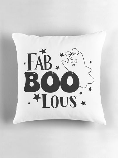 Fab Boo Lous Funny Boo Halloween Pillow