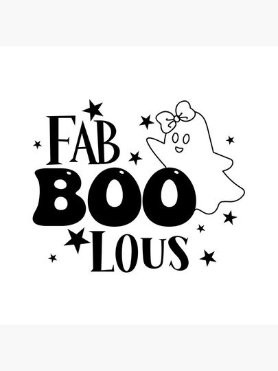 Fab Boo Lous Funny Boo Halloween Pillow