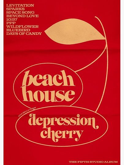 Beach House ‘Depression Cherry’ Premium Matte Vertical Poster