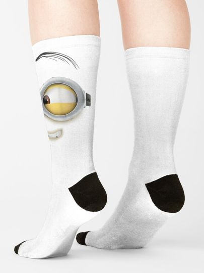 Me Minions Dave Side Smile Graphic Socks, Comfortable Cotton Socks for Men, Women, kids, Trending Casual Style