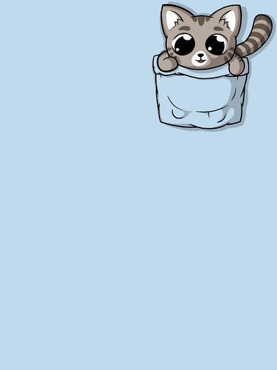 Cute Gray Pocket Cat Essential T-Shirt