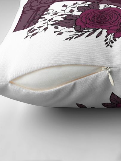 Skeleton Hand With Rose Halloween Pillow