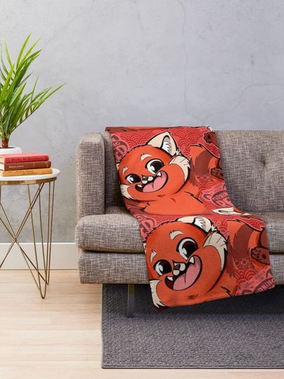 TURNING RED FANART_CAOSDIBUJITOS Throw Blanket