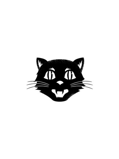 Halloween Black Cat Vintage iPhone Case