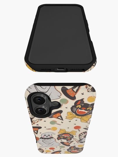 Vintage Halloween Spooks on Tan iPhone Case