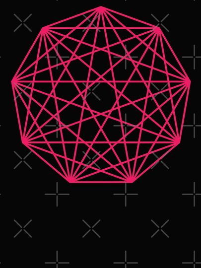 Pink Nonagon Boxy T-Shirt