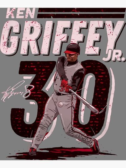 Ken Griffey Jr Canvas, Gift for baseball fan