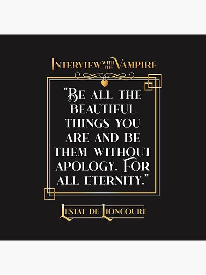 Interview with the Vampire Lestat Quote - Transparent Pillow