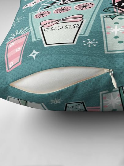 Vintage Kitty Christmas II ©studioxtine Pillow