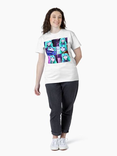 Monster Girl Collage Classic T-Shirt – Fun Cartoon Inspired Casual Graphic Tee