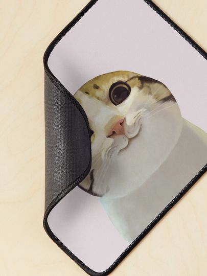 Smiling Cat Meme Mouse Pad
