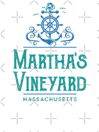 Martha's Vineyard Massachusetts Vintage Nautical Design Kids T-Shirt