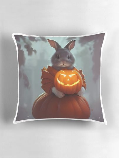 Halloween Bunny First Trick or Treat Pillow