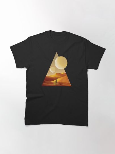Dune with Sandy Landscape and Moons Classic T-Shirt