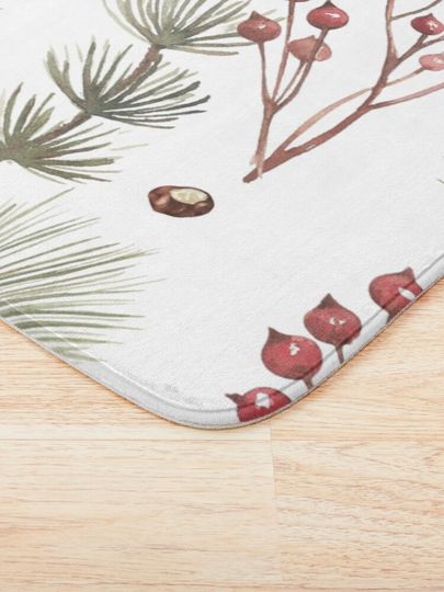  Botanicals Chistmas Feeling Bath Mat