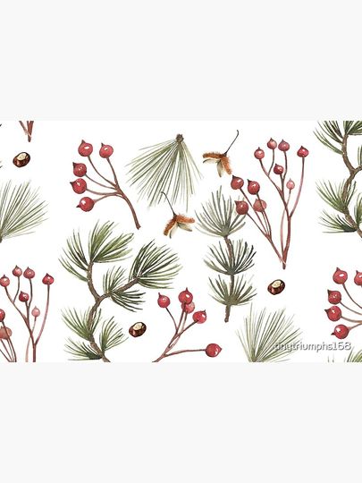  Botanicals Chistmas Feeling Bath Mat