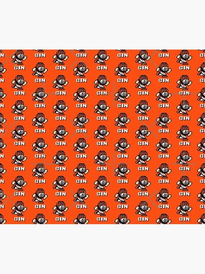 Cincinnati Bengals (Tecmo Super Bowl Football Player) Throw Blanket