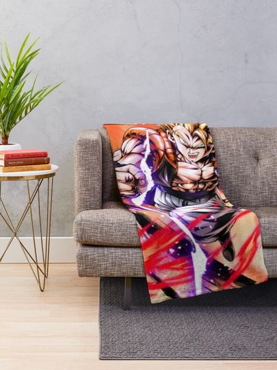 Gogeta SSJ Throw Blanket, Gift for Fan, for All Age