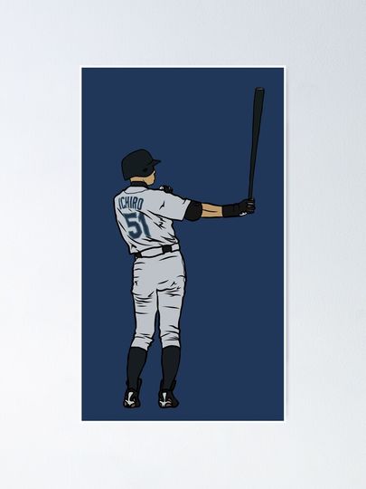 Ichiro Batting Ritual Poster
