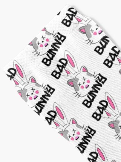 Bad Bunny Dodgers Funny Kawaii Bunny Cat    Socks