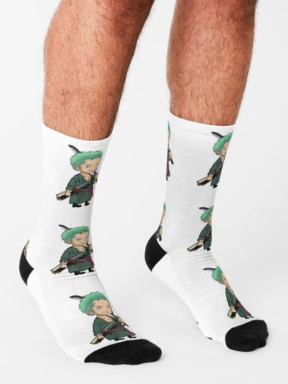 chibi anime one piece zoro Socks