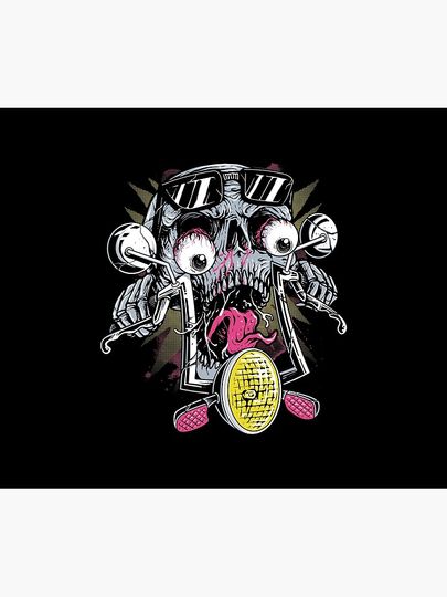 Skull Biker Duvet Cover