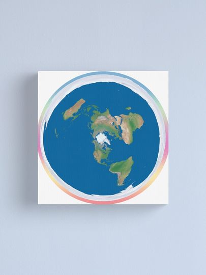 The Flat Earth Map Canvas Print