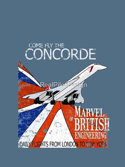 Come Fly The Concorde | Marvel of British Engineering Vintage Poster Design iPhone Case