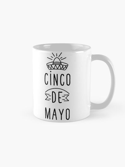 Happy Cinco De Mayo Minimalist Art Coffee Mug