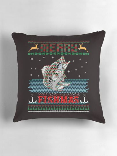 Merry Fishmas Pillow