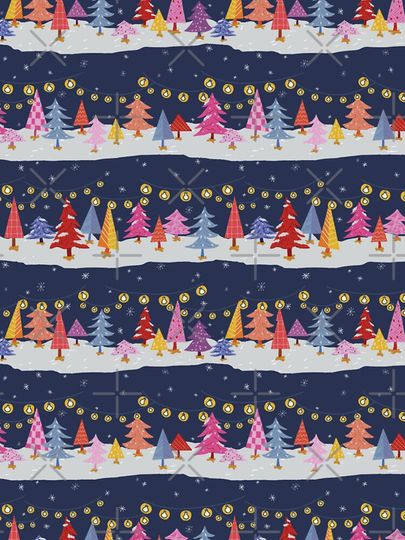 A Very Charlie Brown Christmas Colorful Trees iPhone Case