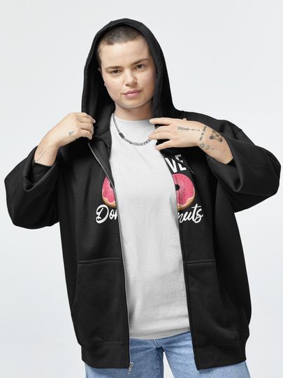 Love Donuts Unisex Zipped Hoodie