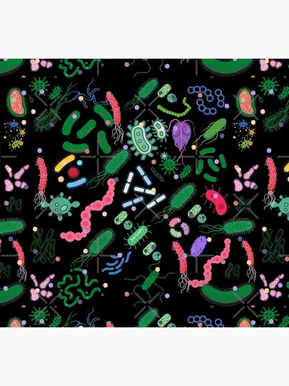 Microbiologist pattern microbes, virus, bacteria-microbiology              Socks