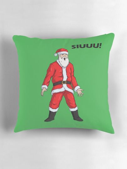 Santa Cristiano SIUUU / CR7 celebration Pillow