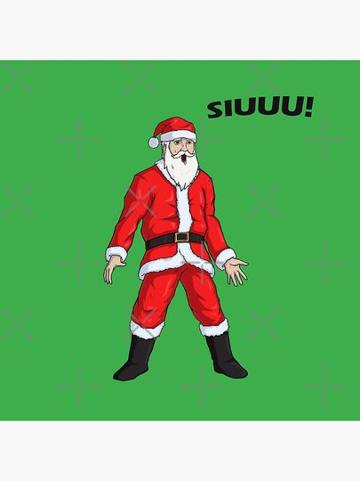 Santa Cristiano SIUUU / CR7 celebration Pillow