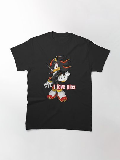 Shadow The Hedgehog I Love Piss    Classic T-Shirt