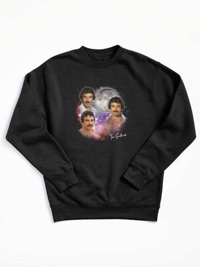Tom Selleck - Original Fan Art 80s Aesthetic Pullover Sweatshirt