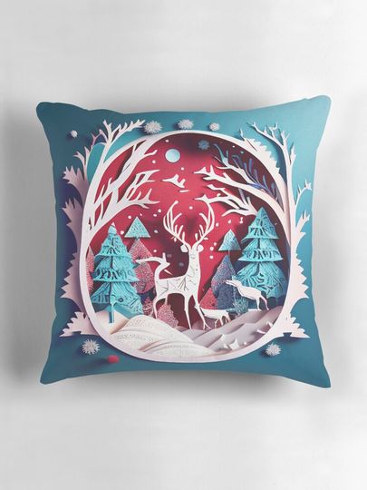 Christmas with paper Pillow