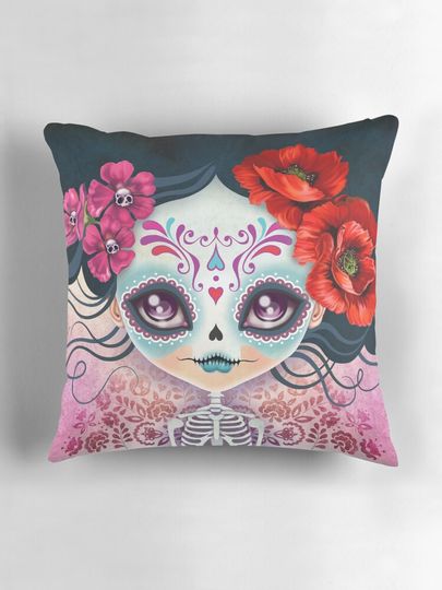 Amelia Calavera - Sugar Skull Pillow