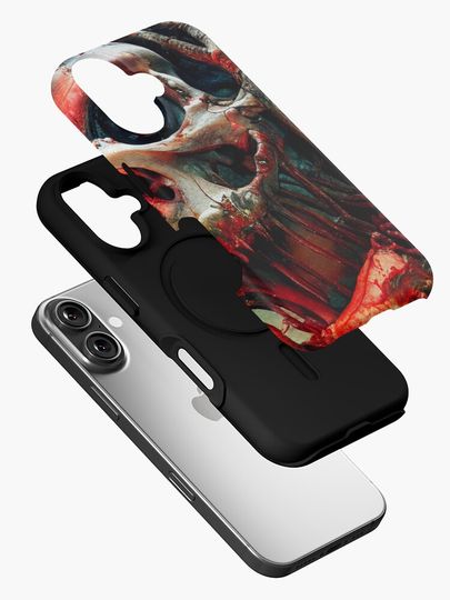 halloween horror print iPhone Case