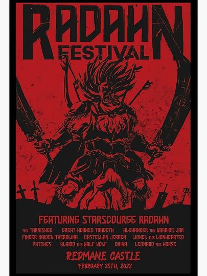 Elden Ring Radahn Festival Poster Premium Matte Vertical Poster