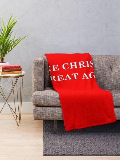 Make Christmas Great Again. Text Based Typography Design Throw Blanket