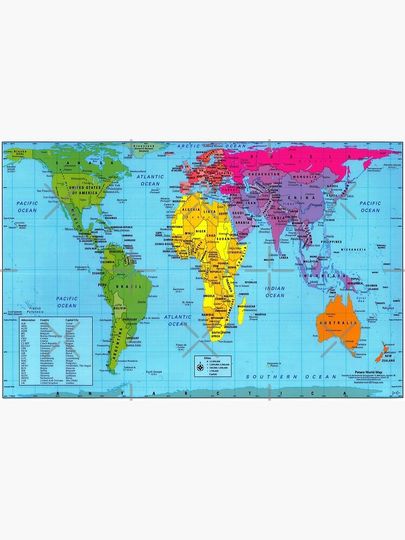 Gall Peters Projection | Gall-Peters Accurate World Map Premium Matte Vertical Poster