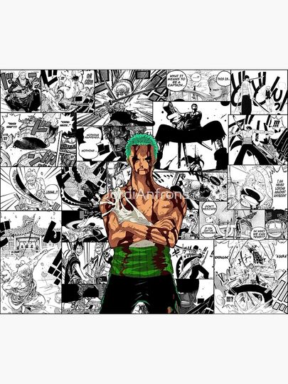 Zoro manga style - One Piece Premium Matte Vertical Poster