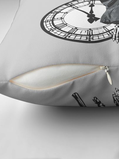 banksy grim reaper clock Pillow