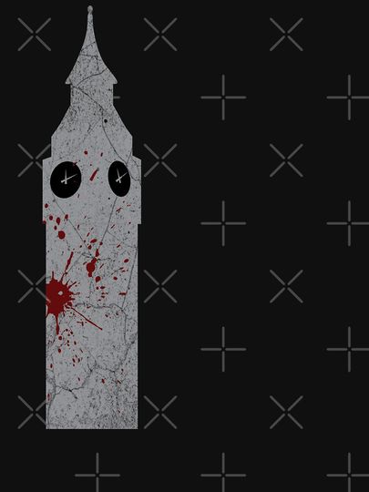 Blood Spattered Clocktower (grey) Classic T-Shirt