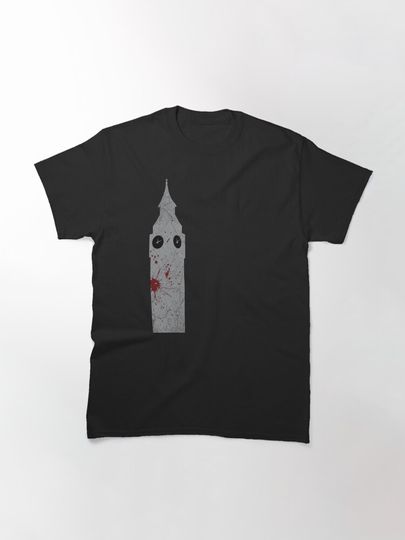 Blood Spattered Clocktower (grey) Classic T-Shirt