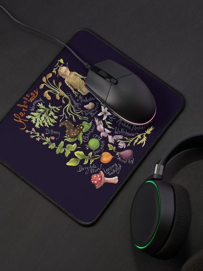 Wizard Herbology Plants Study Mouse Pad