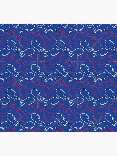 Bills Pattern, Blue Background Socks